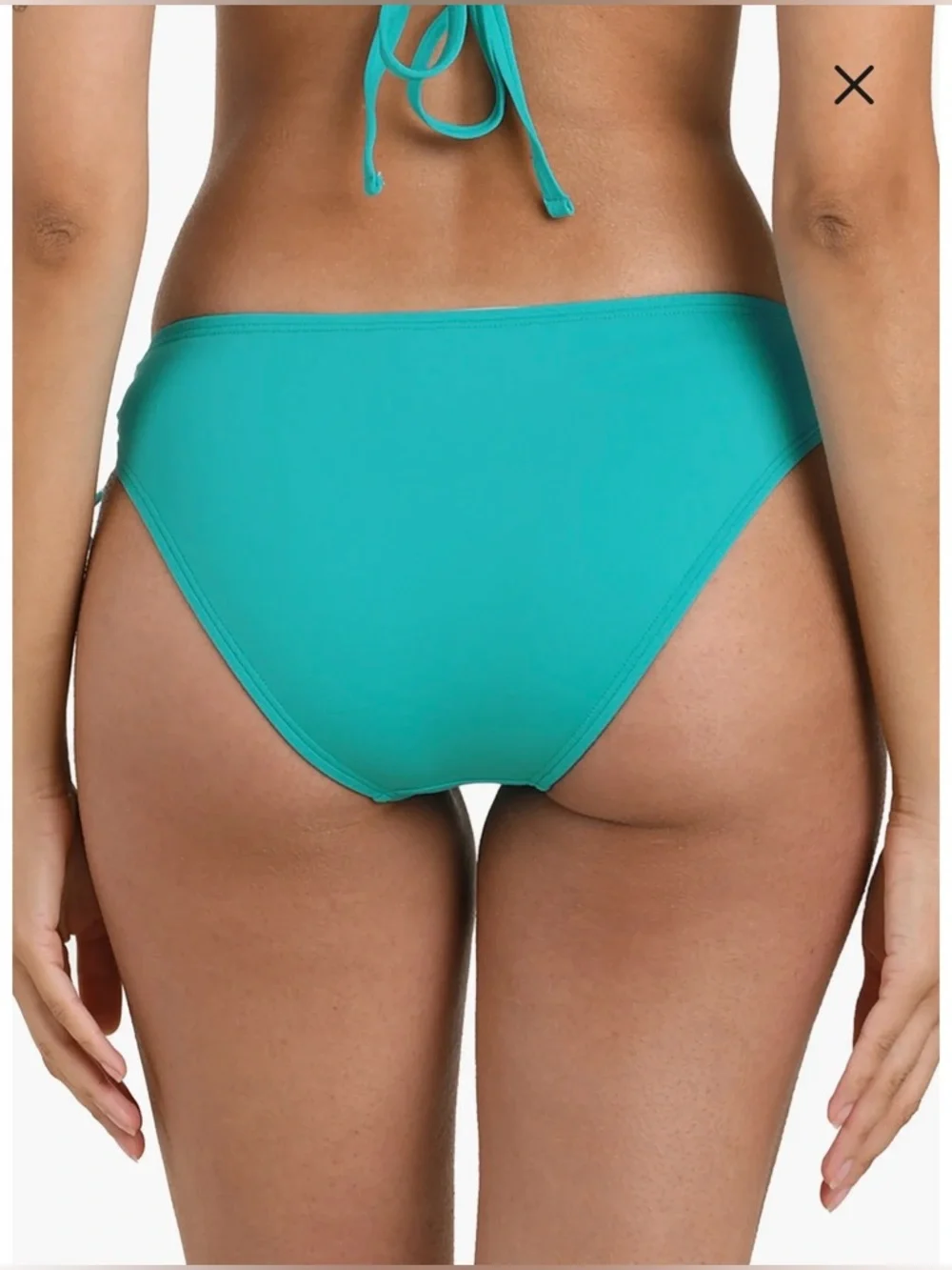 NWT La Blanca Womans Bright Green Island Goddess Side Tie Bikini Bottoms Size 14